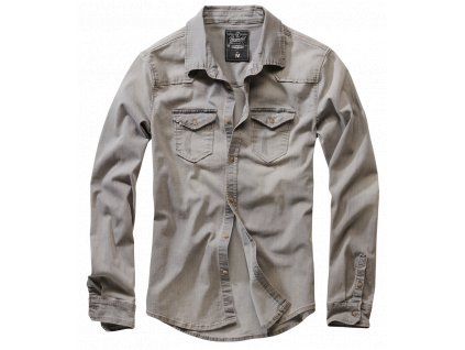Košile dl. rukáv Brandit Riley Denimshirt šedá