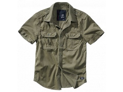 Košile kr. rukáv Brandit Vintage Shirt olivová