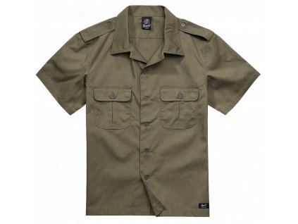 Košile kr. rukáv Brandit US Shirt Ripstop olivová