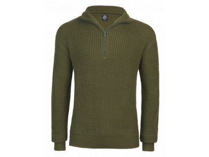 Svetr Brandit Marine Pullover Troyer olivový