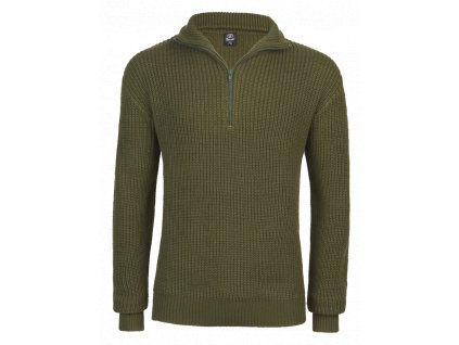 Svetr Brandit Marine Pullover Troyer olivový