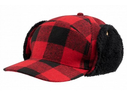 Lumberjack zimní čepice Brandit červená/černá