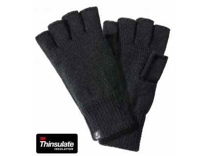 Pletené rukavice Brandit bezprsté černé