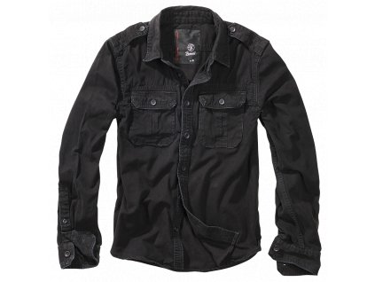 Košile dl. rukáv Brandit Vintage Shirt černá