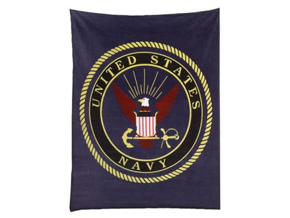 deka fleecová US NAVY 125x150 MODRÁ (Barva modrá)