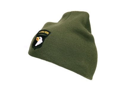 čepice 101st AIRBORNE pletená ZELENÁ (Barva zelená)