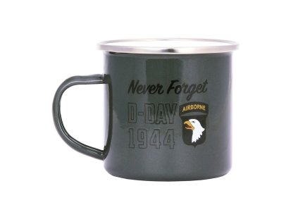 hrnek D-DAY 1944 smaltovaný 300 ml ZELENÝ (Barva zelená)