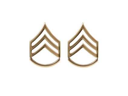 odznak hodnosti STAFF SERGEANT POLISHED ZLATÝ (Barva zlatá)
