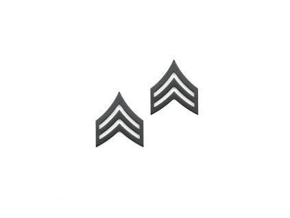 Odznak hodnosti SERGEANT SUBDUED ČERNÝ (Barva černá)