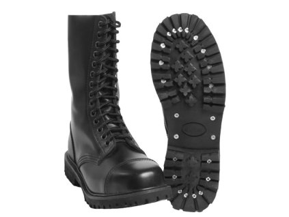 boty INVADER vysoké 14 oček ČERNÉ (Velikost UK 10, Barva černá)