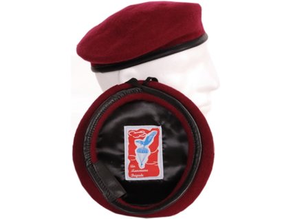 baret výsadkářský ČERVENÁ (Velikost 55, Barva červená)