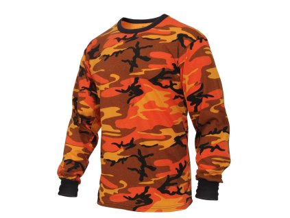 triko s dlouhým rukávem ORANGE CAMO (Velikost 3XL, Barva URBAN CAMO ORANGE)