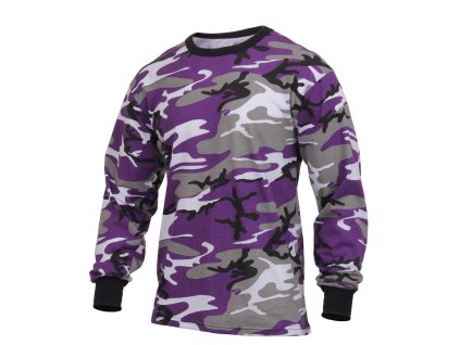triko s dlouhým rukávem VIOLET CAMO (Velikost 3XL, Barva URBAN CAMO VIOLET)