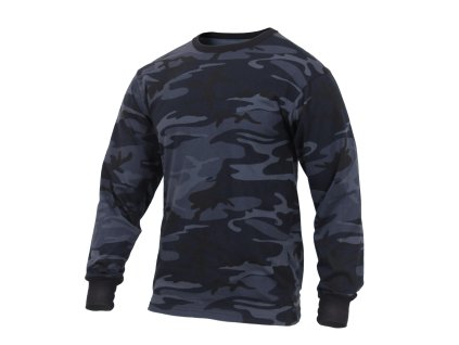 triko s dlouhým rukávem MIDNIGHT BLUE CAMO (Velikost 3XL, Barva MIDNIGHT BLUE CAMO)