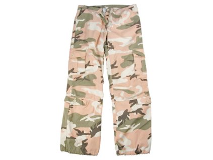 kalhoty dámské VINTAGE PINK CAMO (Velikost L, Barva URBAN CAMO PINK)