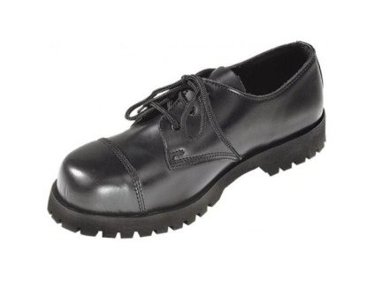 y BOOTS & BRACES 3 dírkové kožené ČERNÉ (Velikost EU 37, Barva černá)