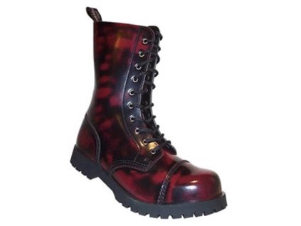 y BOOTS & BRACES 10 dírkové KORÁL. ČERVENÉ (Velikost EU 37, Barva červená)