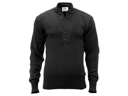 svetr 5 knoflíků AKRYL ČERNÝ (Velikost L, Barva černá)