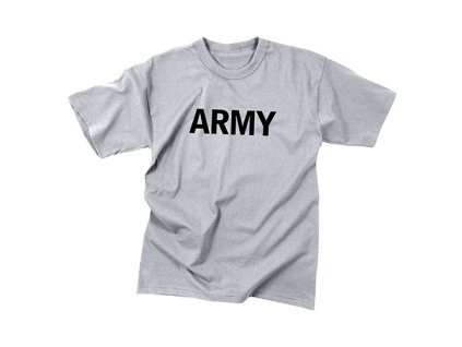 triko dětské s nápisem ARMY ŠEDÉ (Velikost L, Barva ŠEDÁ - GREY)