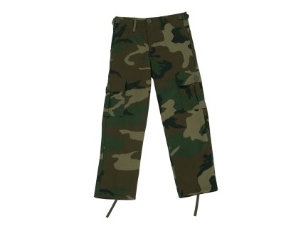 kalhoty dětské BDU WOODLAND (Velikost 10, Barva US WOODLAND)