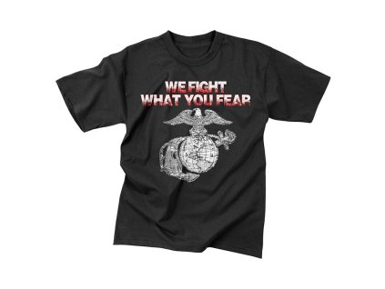 triko vintage WE FIGHT WHAT YOU FEAR ČERNÉ (Velikost S, Barva černá)