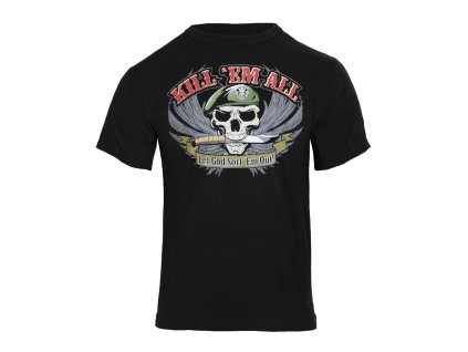 triko KILL’EM ALL ČERNÉ (Velikost L, Barva černá)