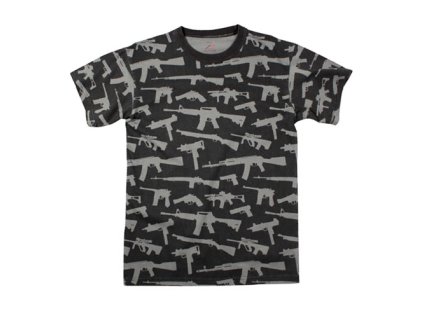 triko GUNS ČERNÉ (Velikost L, Barva černá)