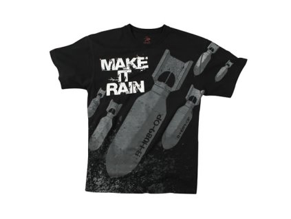 triko VINTAGE MAKE IT RAIN ČERNÉ (Velikost S, Barva černá)