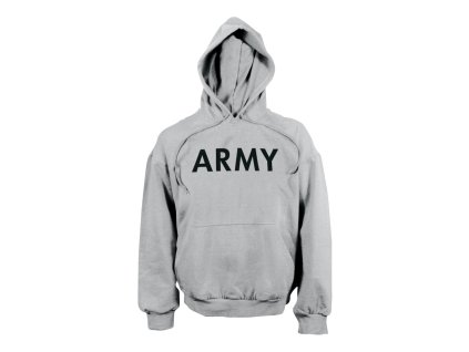 mikina s kapucí US ARMY ŠEDÁ (Velikost XL, Barva ŠEDÁ - GREY)