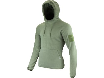 mikina klokanka s kapucí FLEECE ZELENÁ (Velikost 3XL, Barva zelená)