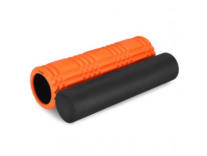 Spokey MIXROLL 2v1 Sada masážních fitness válců, 45 cm, oranžová