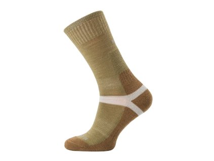 ponožky MERINO ZELENO/HNĚDÉ (Velikost L)