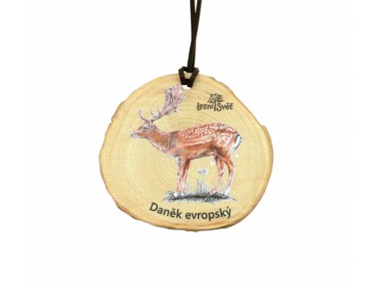 Dřevěná medaile letokruh daněk