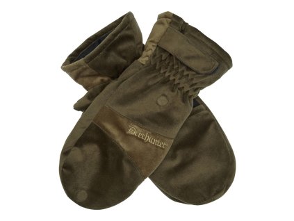 Lovecké rukavice Deerhunter Rusky Silent s klopou zelenohnědé