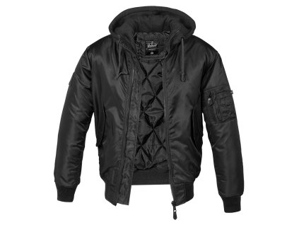 Bunda Brandit MA1 Sweat Hooded Jacket černá - Akce