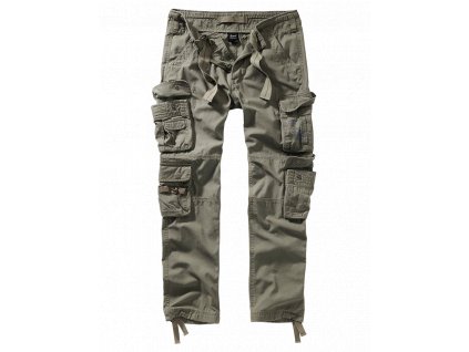Kalhoty Brandit Pure Slim Fit olivové