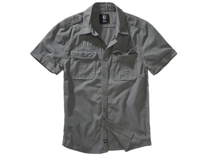Košile kr. rukáv Brandit Vintage Shirt šedá