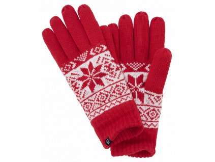 Pletené rukavice Brandit se vzorem červené