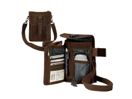 taška VENTURER přes rameno cestovní HNĚDÁ (Barva hnědá)