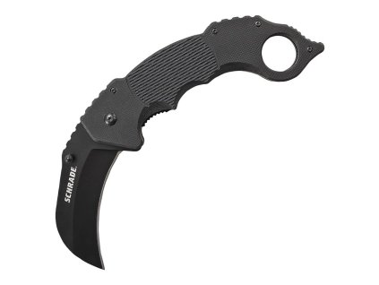 nůž zavírací KARAMBIT SCH110 hladké ostří ČERNÝ (Barva černá)