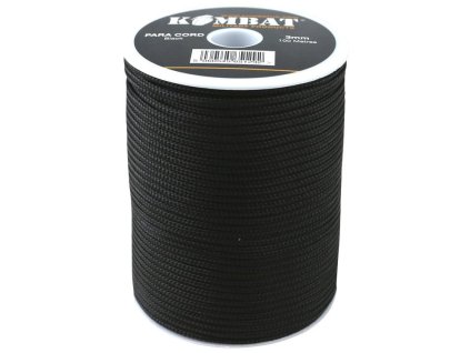 šňůra PARA CORD ø 3 mm / 100 m ČERNÁ (Barva černá)