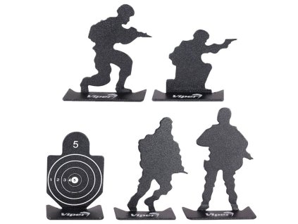 terče kovové MICRO 5 kusů ČERNÉ (Barva černá)