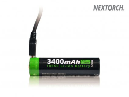 Nabíjecí Li Ion baterie NT18650 s USB