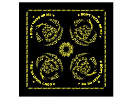 šátek DON´T TREAD ON ME 55 x 55 cm ČERNÝ