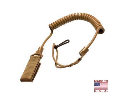 šňůra bezpečnostní LANYARD pro pistol COYOTE BROWN (Barva COYOTE BROWN)