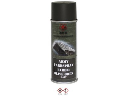 barva ARMY ve spreji 400ml RAL 6014 MATT ZELENÁ (Barva zelená)