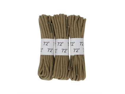 tkaničky do bot 180 cm PÍSKOVÉ 3 páry (Barva khaki)