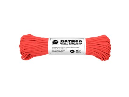 šňůra PARACORD nylon 550LB ø 4 mm / 30 m ČERVENÁ