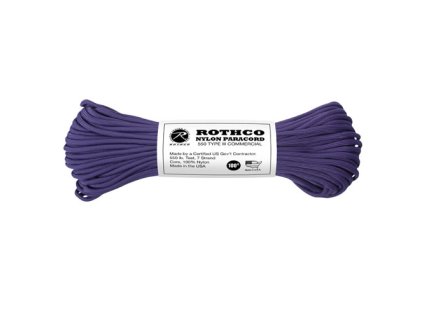 šňůra PARACORD nylon 550LB ø 4 mm / 30 m FIALOVÁ