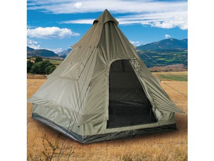 stan "TIPI" jehlan pro 4 osoby ZELENÝ (Barva zelená)